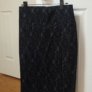 Express lace pencil skirt